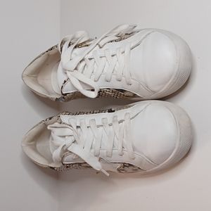Steve Madden "Claris white Sneakeprint Leader Lace up Sneaker Shoes   size 81/2